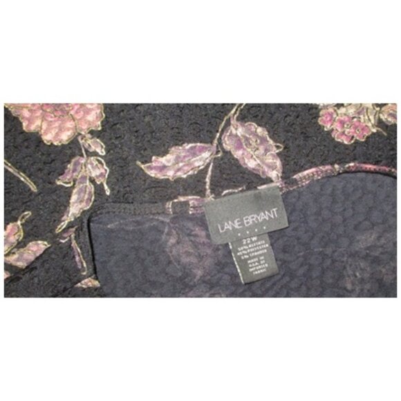 Lane Bryant Sz 22/24 Black Floral Beaded Boho Cardigan Jacket Fairy Grunge - Picture 6 of 11